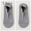 5 Pairs Men's Summer Thin Mesh Breathable Invisible Cotton Sole Sweat Absorbent Deodorant Non-slip with Boat Socks