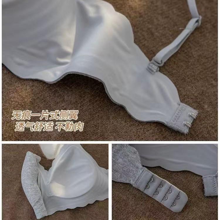 Small breasts gather and show large comfort, gray 1111 new thin shoulder straps hanging around the neck, less seamless bra cover