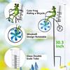 A20F-Regenmesser, 7 Zoll Kapazität Upgrade Glas-Regenmesser für den Außenbereich - Abnehmbarer Regenmesser mit L-förmigem Metallpfahl für den Garten