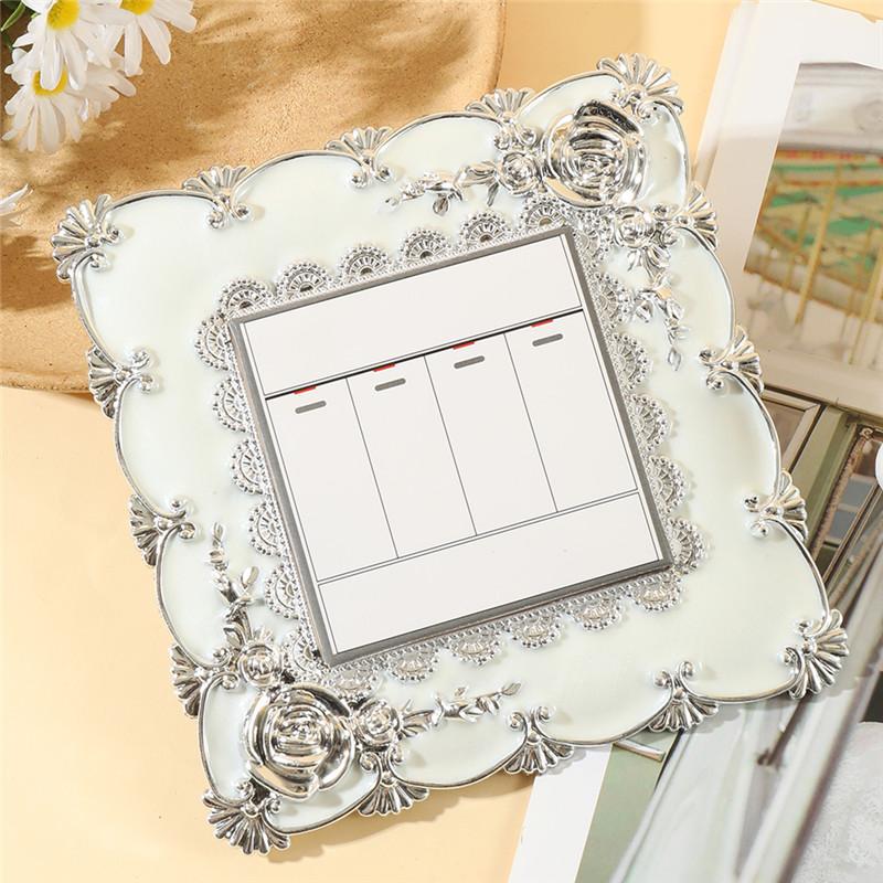 

1 шт. Золотая веерообразная роза в европейском стиле наклейка на выключатель для украшения дома и создания праздничной атмосферы