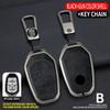 Lega di Zinco+Pelle Custodia Protettiva per Portachiavi Smart Auto Guscio Protettivo Adatta per Ssangyong G4 Rexton Portachiavi Auto Styling Accessori Auto