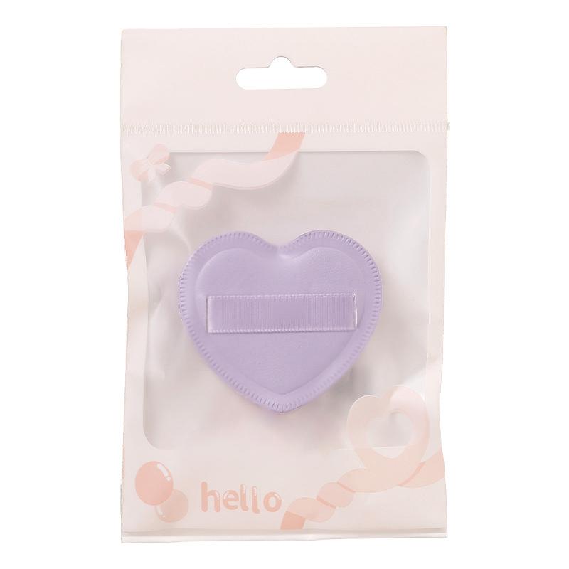 Heart-Shaped Soft Cotton Candy Powder Puff Smooth Makeup Sponge Powder Liquid Foundation Concealer Cream Velvet Cosmetics Puff фиолетовый