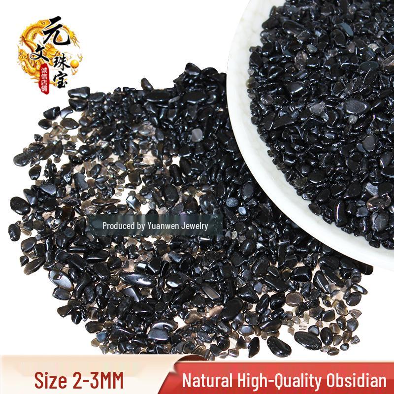 

Obsidian Crushed Black Crystal Aquarium Gemstones: Demagnetizing & Purifying Stones for Landscaping