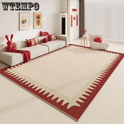 Carpet Living Room Red Light Luxury Sofa Tea Table Carpet Home Bedroom Non Slip Floor Mat