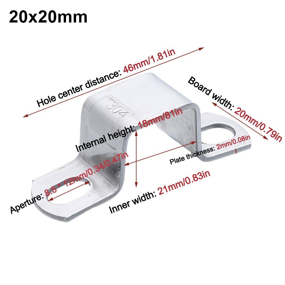 M-shaped U-shaped Square Rectangle Ohm Tube Card Saddle Clip Throat Hoop Horseback Hose Clamp  Tube