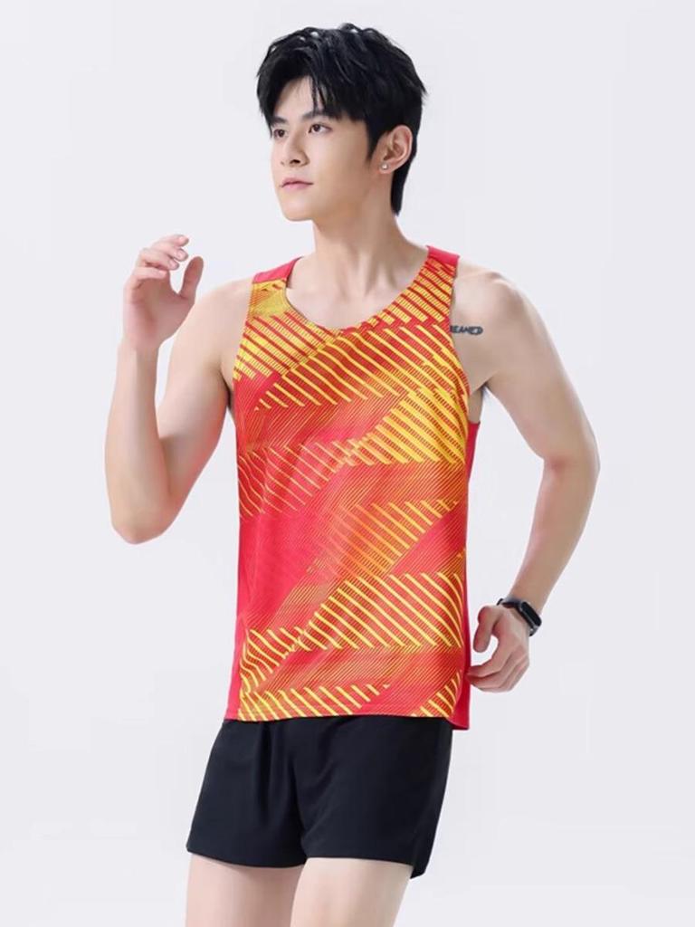 Unisex Track & Field Suit Set - Training Vest & Three-Point Pants for Running & Hurdles