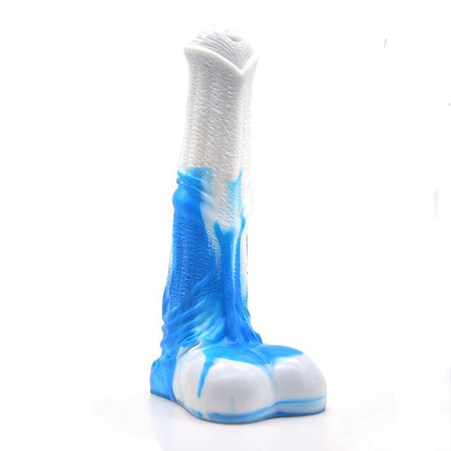 Animal Horse Big Dong Silicone  And Balls Dildo  Large Fantasy Dildos