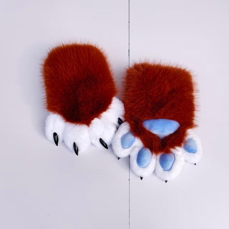 Animal claws, squeaking, furry claws with nails, gloves COS cat claws cute plush finished props