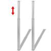 VidaXL Telescopic Table Legs Brushed Nickel 710 Mm - 1100 Mm