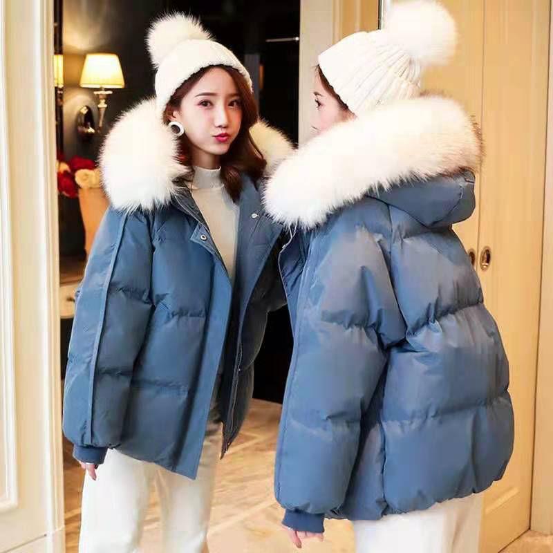 Winter Thick Warm Down Coat Woman Padded Jacket for Women Casual Hooded Fur Collar Parkas Jackets Coat Female Outwear