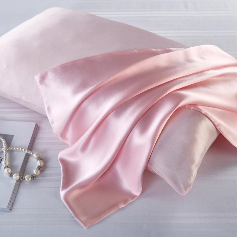 Ice Silk Imitation Pillowcase - Stain Resistant, Thickened, Pair Pack, Free Shipping