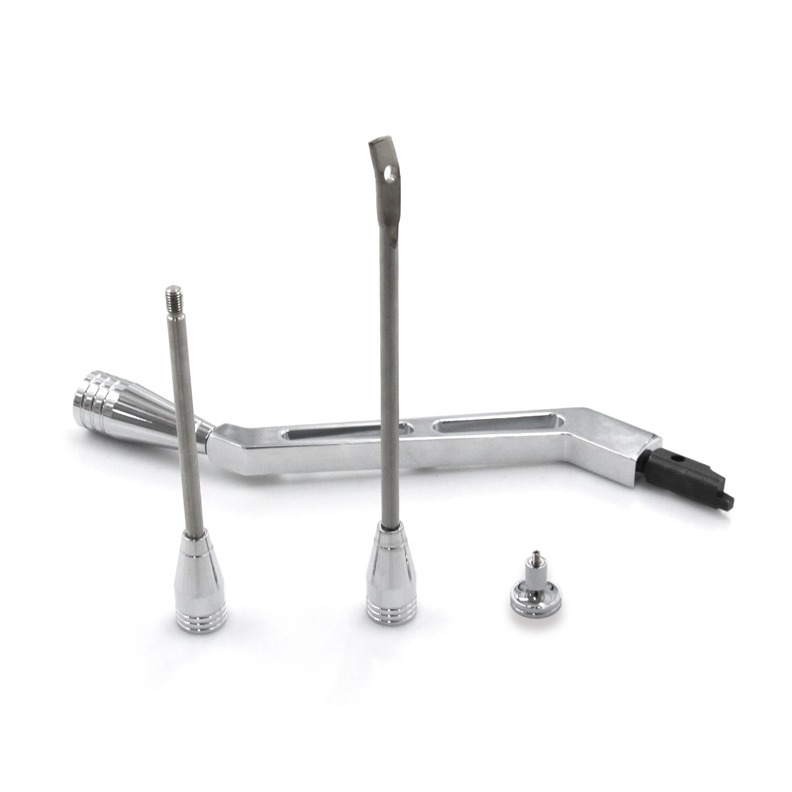 

Polished Billet Aluminum Steering Column Lever Kit Shifter Arm Turn Signal Tilt Lever Blower - Replacement for Column 1967 to 1994 and and 1994 and