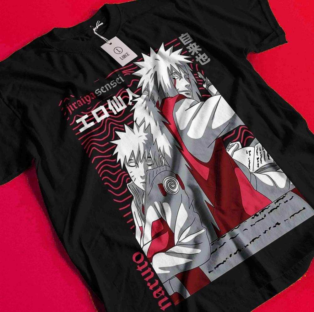 

Jiraya T-Shirt Naruto Tshirt Tsunade Shirt Madara Kakashi Itachi Pain Minato Tee BB1545 L