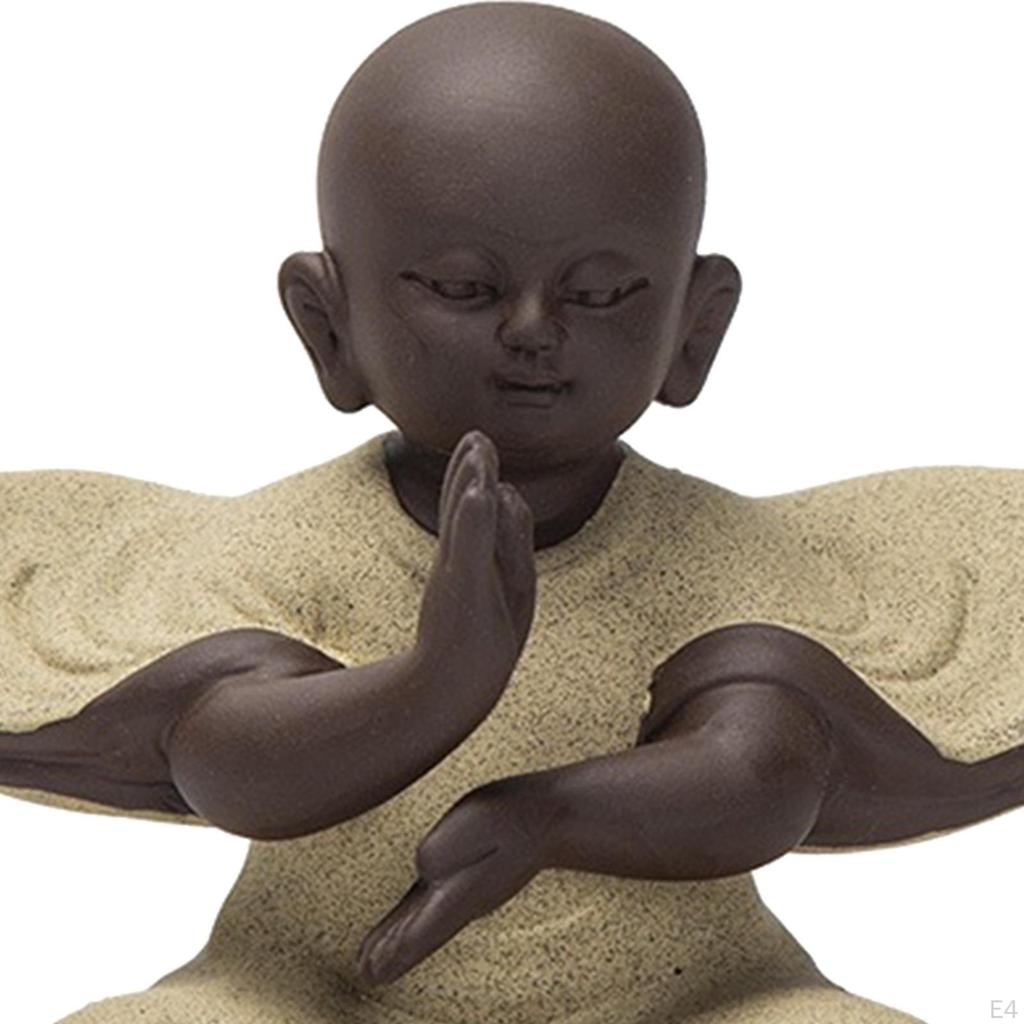 Buddhist Figurine Ceramic Monk Statue for Home And Office Decor