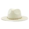 New chain jazz straw hat spring and summer men's and women's outdoor beach sun protection hat