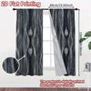 2D FLAT PRINTING 2pcs Curtains (Without Rod) Fluid Wave Design Easter Festival Minimalist Curtains Versatile Fabric Curtains