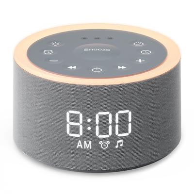 White Noise 29 Kinds of Healing Table Alarm Clock Light Alarm Settings Loud Volume Snooze Volume Compatible with Good Sleep Noise Time