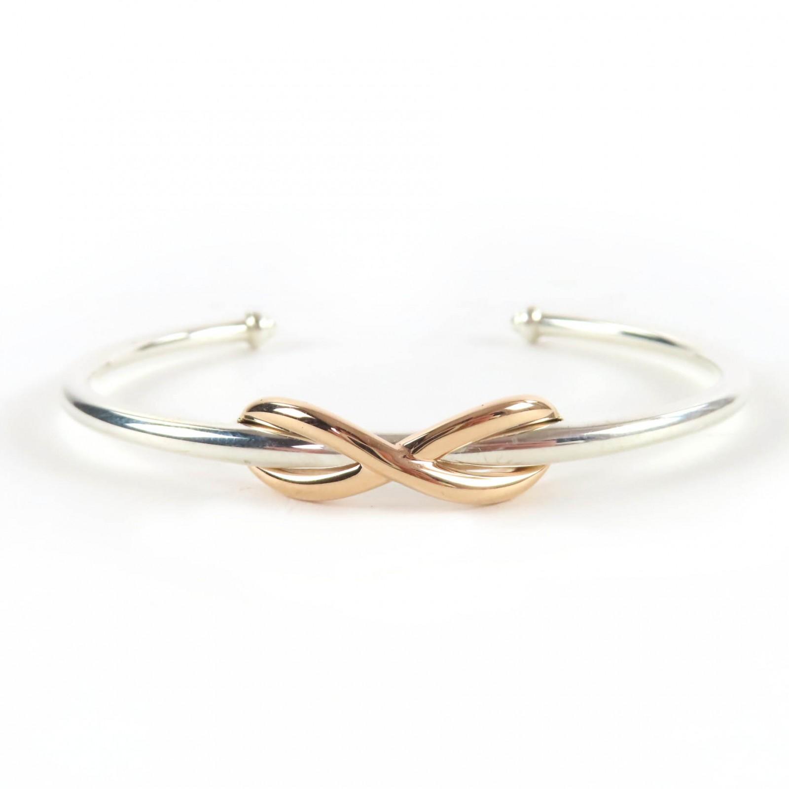 

Excellent TIFFANY&Co. Infinity Bangle Combi 925x18K (YG) Silver AG925 Women Used