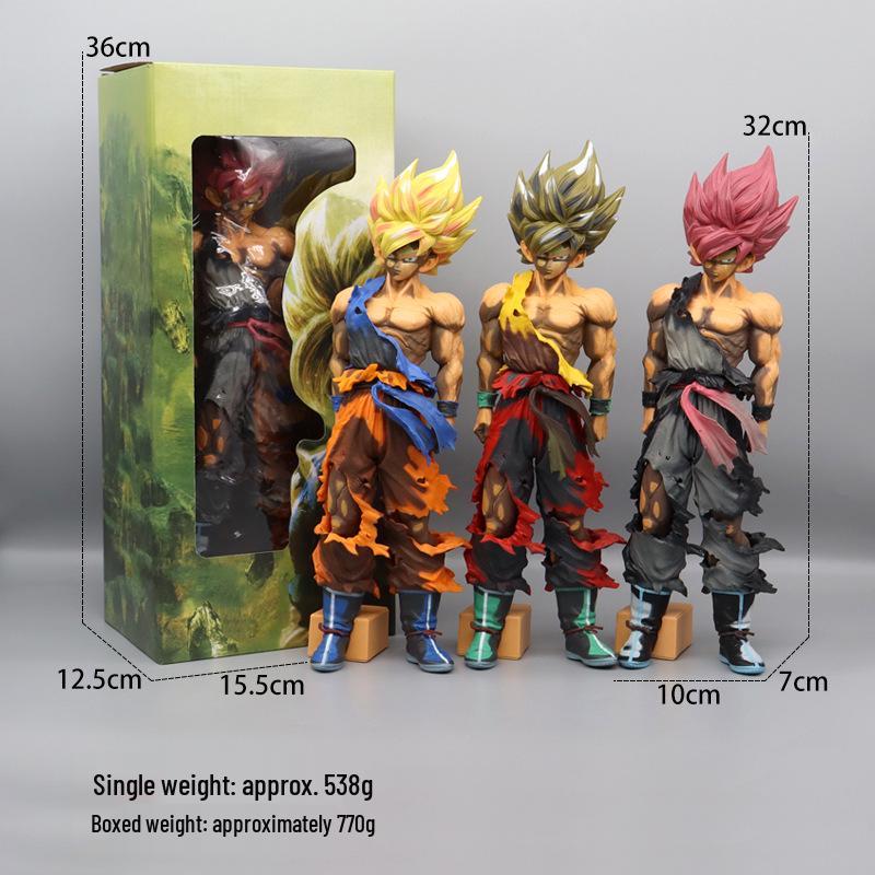 Manga Battle-Damaged Goku Figurine - Large Dragon Ball Home & Car Ornament