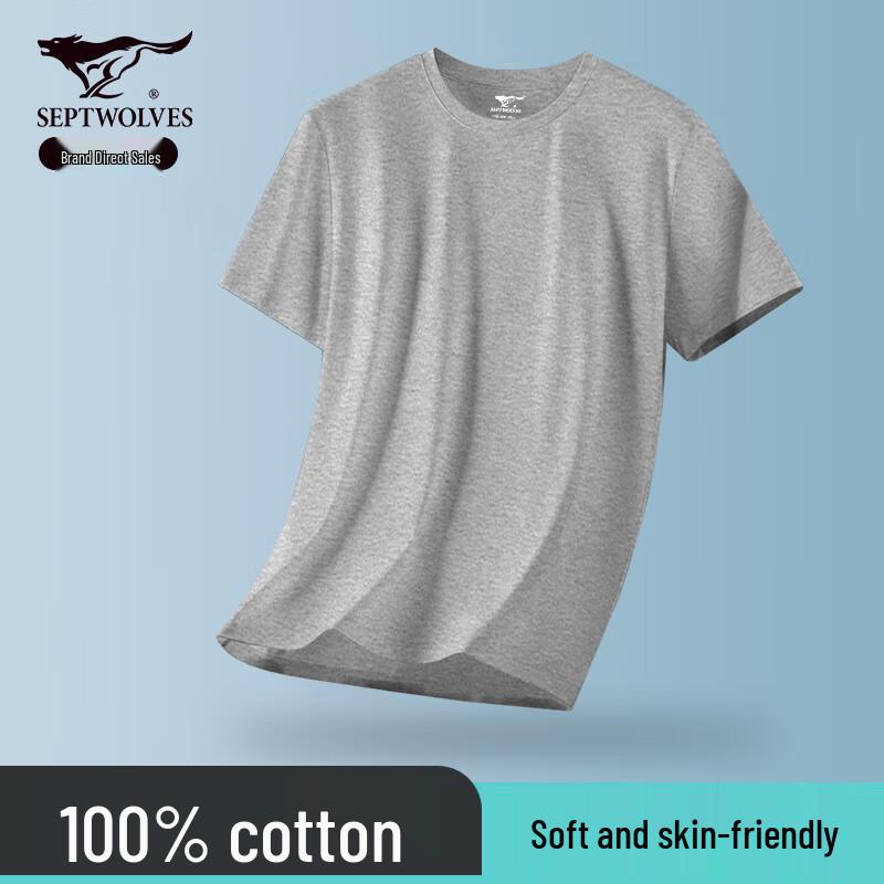 

Мужская футболка Qipilang из 100% хлопка с коротким рукавом XL