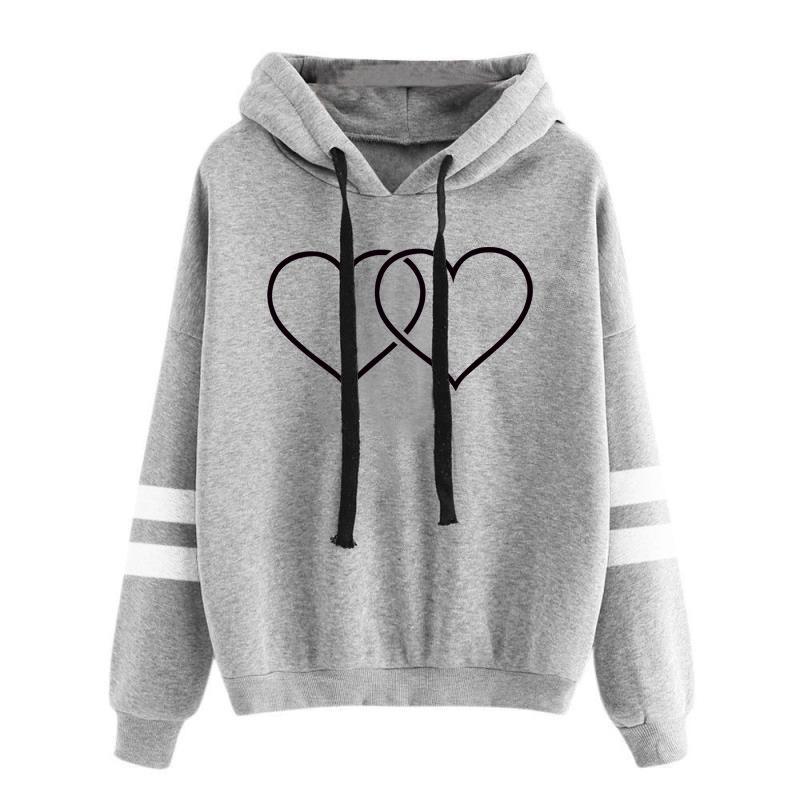 Toamnă Nou Hanorac Larg Imprimat pentru Femei Doamne Casual Pulover cu Mânecă Lungă cu Glugă pentru Student