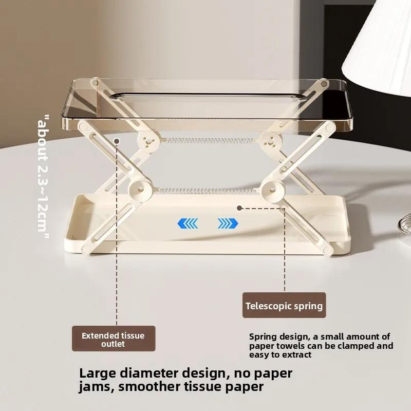 2025 New Liftable Drawer Organizer Creative Spring Drawer Box Living Room Bedroom Dining Room Household Paper Towel Box