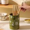 Vintage Ceramic Chopstick Holder Household Chopstick Storage Box with Draining Water Chopstick Spoon Holder Kitchens Accessories