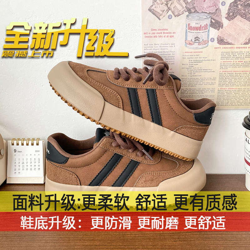 

Platform-soled German training shoes women s 2025 autumn and winter new retro versatile, lightweight and breathable niche height-increasing sports and 35