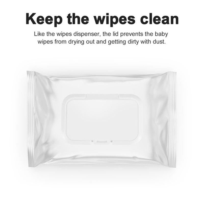 A74E-50Pcs Reusable Baby Wipes Lid Baby Wet Wipes Cover Tissues Box Wet Paper Lid