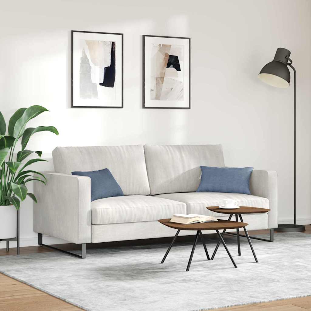 Sofa Cushions 2 Pieces Blue 50 X 30 Cm Cord Fabric