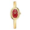 Yalalusi Gold Vintage Damen Minimalistische Quarz Oval Armbanduhr