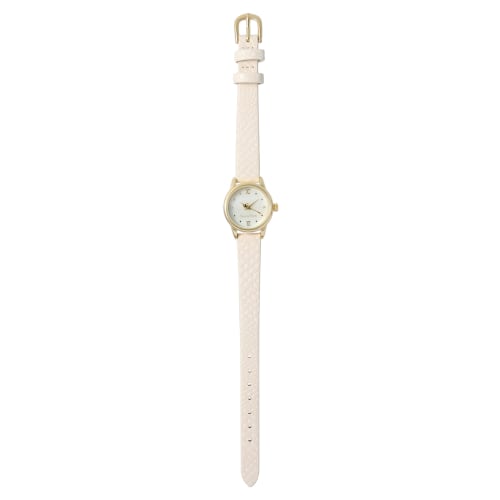 

Maison de Fleur Women s Leather-Look Belt Watch, Ivory