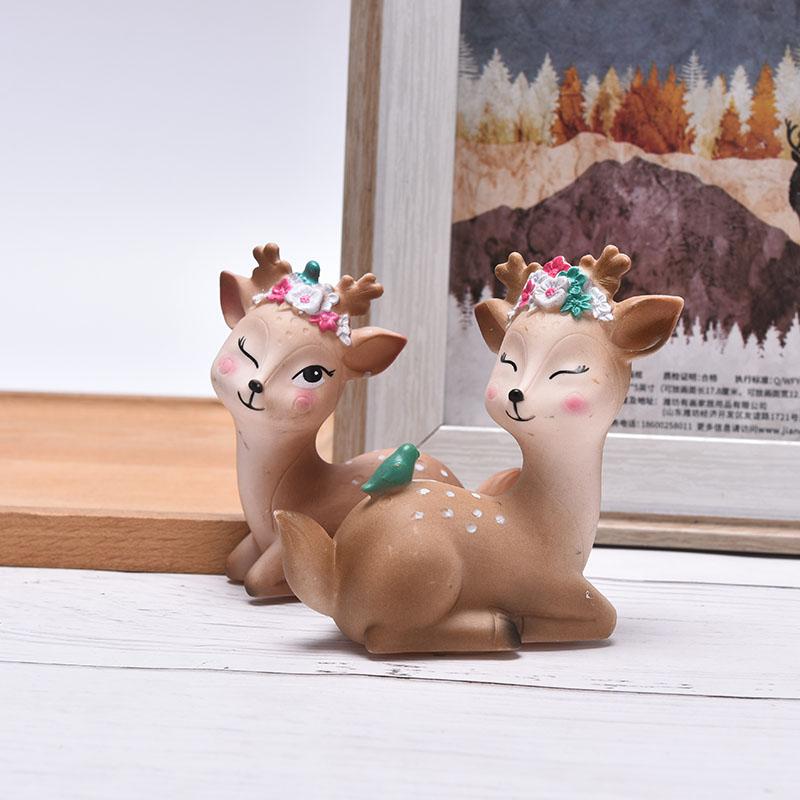 Baby Geburtstag Hirsch Kuchen Topper Lustiges Spielzeug für Kinder Kinder Mädchen Kleine Geschenke Kuchendekoration Tierdekoration Cupcake Topper
