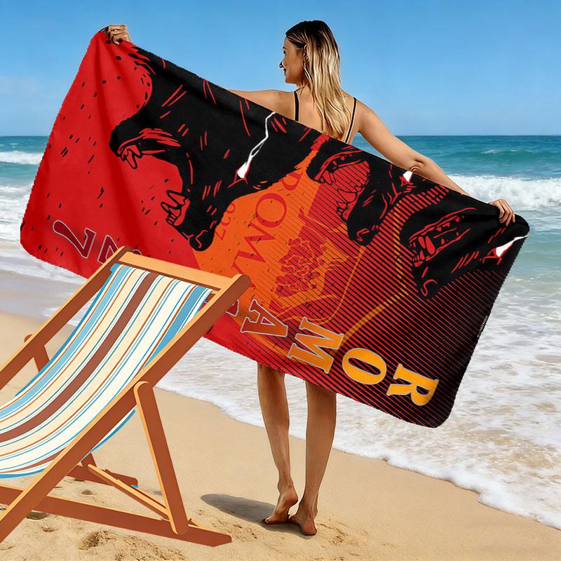 The Wolves Logo Print Beach Towel, Large Soft Quick Dry Towel for Beach Camping Swimming