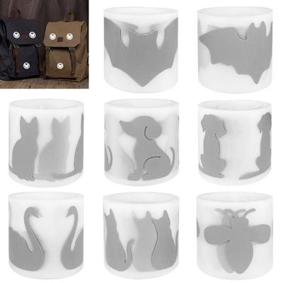 Silver Reflective Tapes Thermal Patches Animal Set Vinvl Film Pet Clothes Stickers Heat Press Appliqued Diy Iron On Transfer