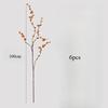 6pcs Artificial Flower Stems Bundle Wealth Fruit Faux Orange Branches Small Persimmon for Home Decor Vase Not Included