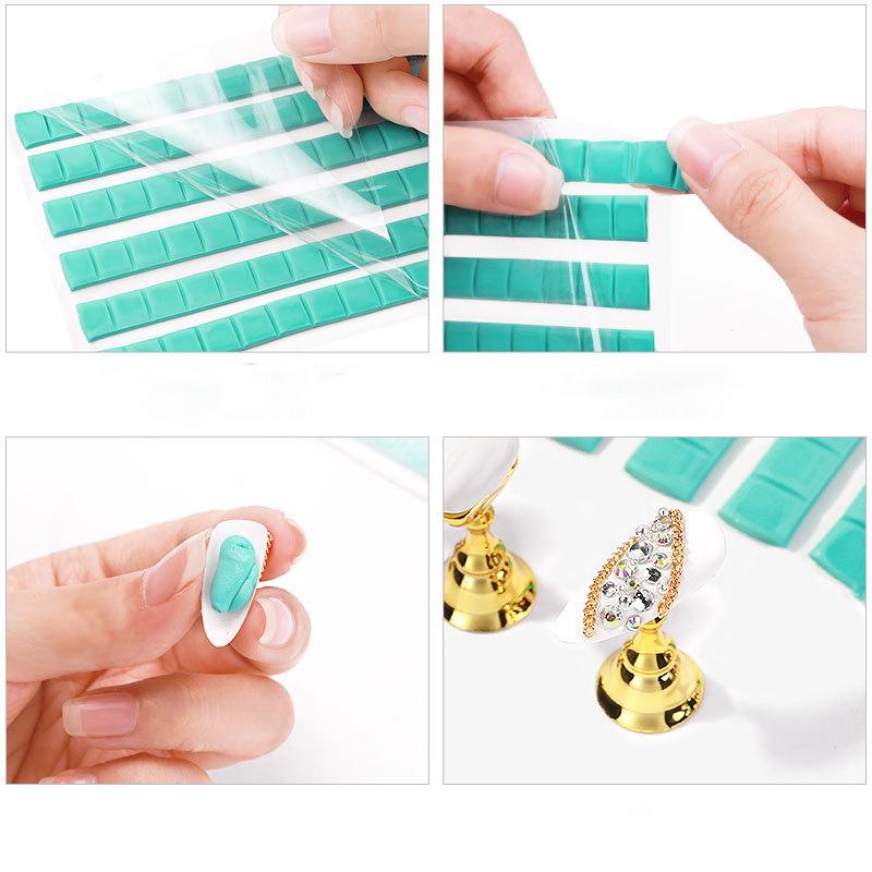96pcs Multifunctional Nail Adhesive Glue Clay For Practice Stand Display Holder False Tips Reusable Tacky Gel Manicure Tools