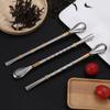 2 Piece Detachable Straw Spoon Stainless Steel Drinking Straw Yerba Mate Tea Spoon Household