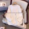 Women's Loose Plush Base Layer Mid-Length Split Long-Sleeve Tee