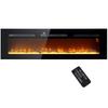 Electric Fireplace with Heater 1800 W LED 3D Flame Effect 152.4cm Black