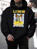 Creative Lemon Fruit Bow Print Men Hoodies Multicolor Pocket Hoodie Fleece Autumn Male Clothing Casual All-Match Streetwear