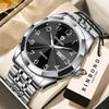 BINBOND Men's Quartz Watch Luxury Sturdy Luminous Waterproof Week Display Auto Date Accurate Stainless Steel Reloj