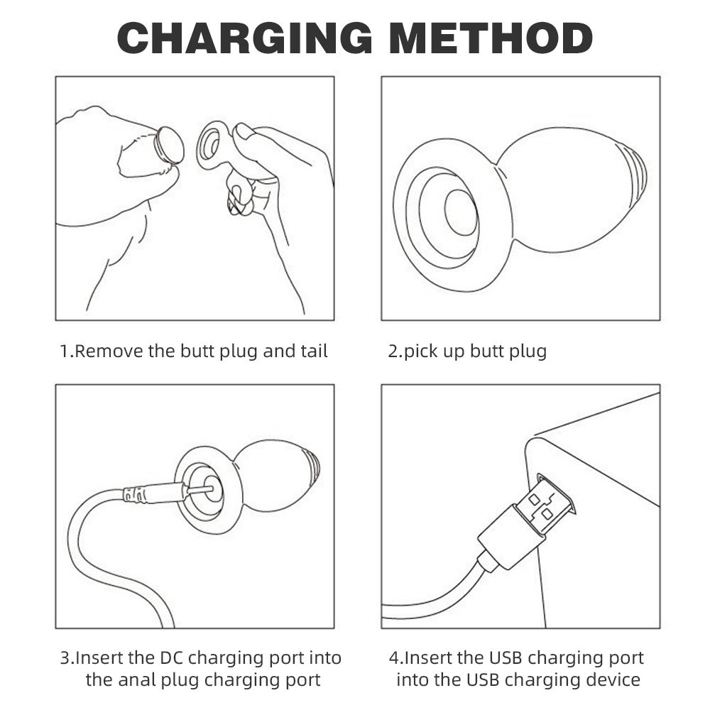 Rabbit Tail Anal Vibrator Remote Control Butt Plug Female Masturbator Adult Product Prostate Massager Erotic Sex Toys For Couple