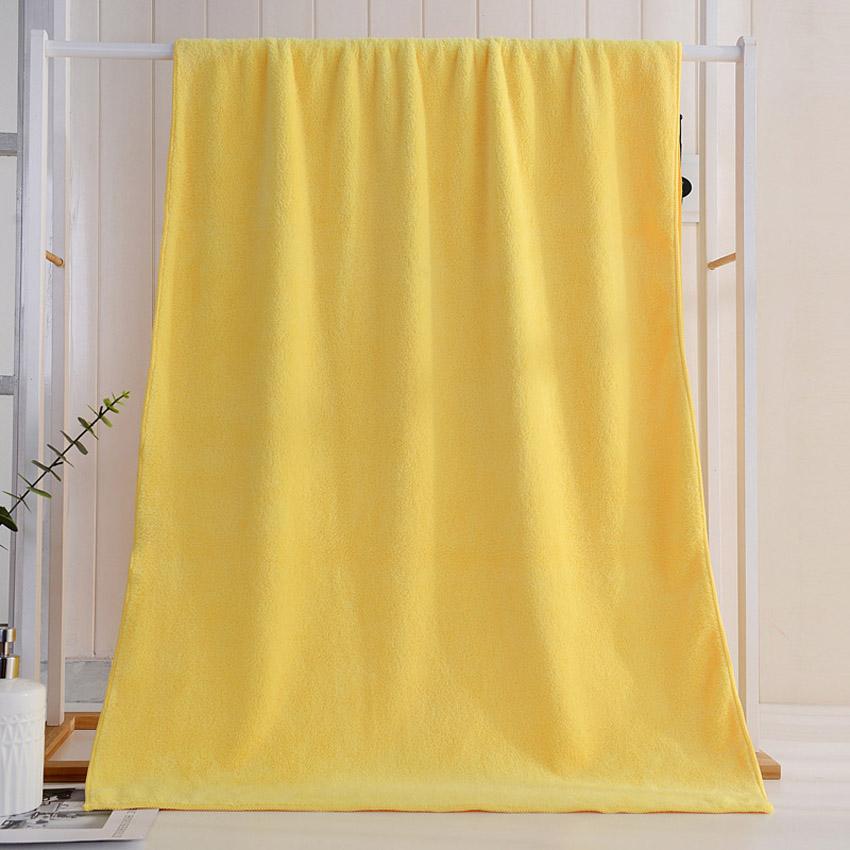 Bath Towel Solid Color Microfiber Shower Towel For Bathroom Swimming Towel Adults Kids Toalla Facial Visage Serviette Toalha