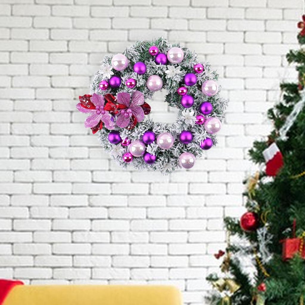 Artificial Christmas Wreath Ball Ornament Hanging Decor for Farmhouse