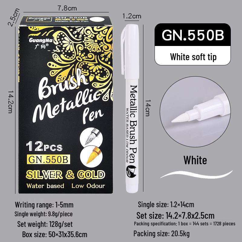 Metallic Color Craft & Graffiti Soft Tip Pen - 550B Signature & Sealing Wax DIY Marker