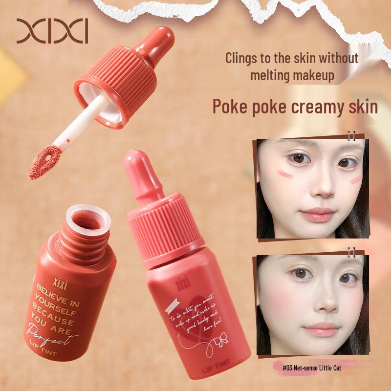 Xixi Snow Cream Satin Glow Liquid Blush - Energetic Natural Nude Matte Blush