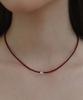 Tatiana (Silver 925) Dainty Heart Bead Necklace Nz2443