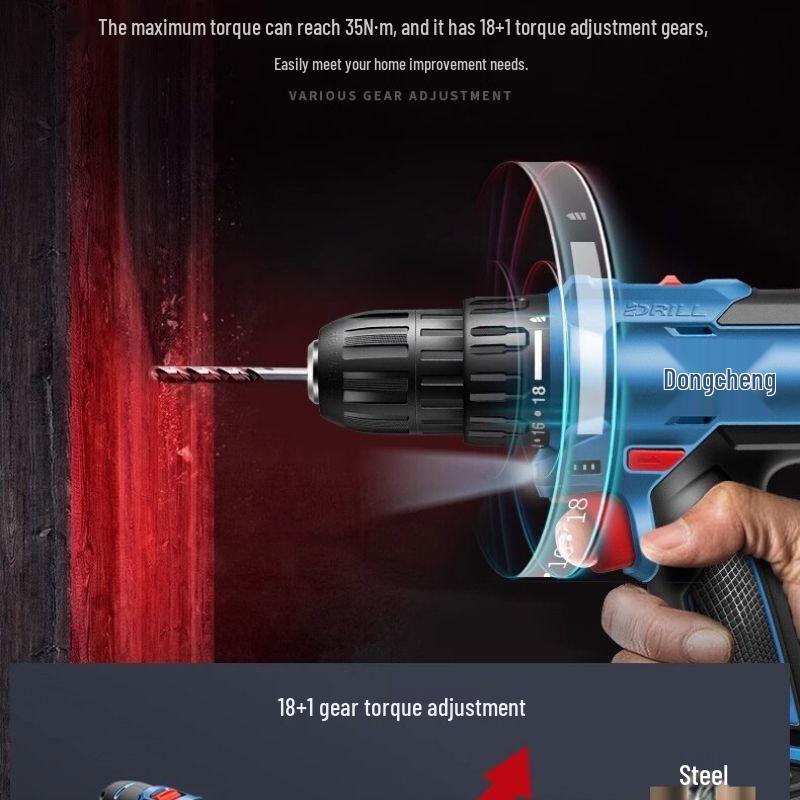 Dongcheng Cordless Drill Driver CN plug (adapter included)