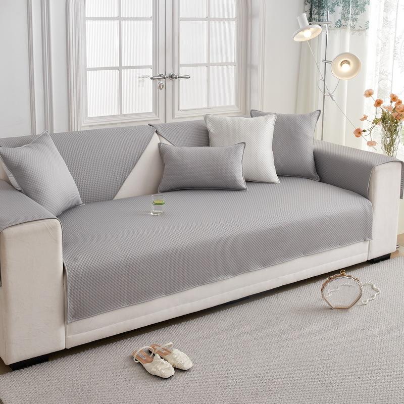 Mat Ice Silk Sofa Cushion New  Summer And Summer Solid Color Sofa Cover All-Inclusive Non-Slip Sofa Cover Towel